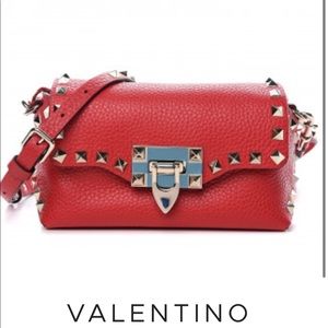 SOLD Rockstud Mini Leather Crossbody Bag